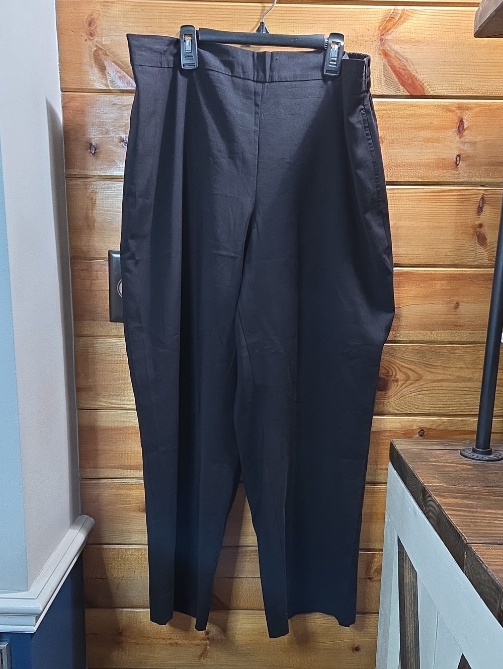Ann Taylor Factory Black Wide Leg Dress Pants - Flat Front XL 0813